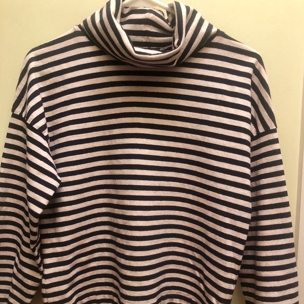 J crew striped turtleneck
